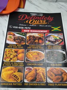 Definitely Ours Jamaican Restaurant Inc