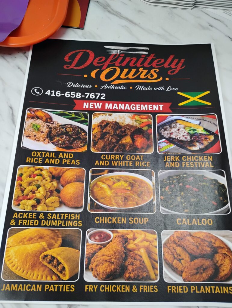 Definitely Ours Jamaican Restaurant Inc